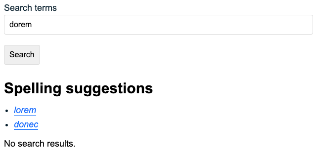 Spelling suggestions